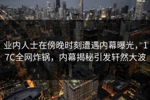 业内人士在傍晚时刻遭遇内幕曝光，17C全网炸锅，内幕揭秘引发轩然大波