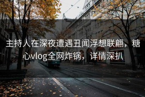 主持人在深夜遭遇丑闻浮想联翩，糖心vlog全网炸锅，详情深扒