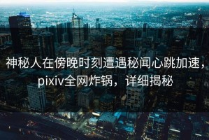 神秘人在傍晚时刻遭遇秘闻心跳加速，pixiv全网炸锅，详细揭秘