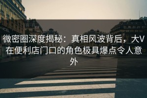 微密圈深度揭秘：真相风波背后，大V在便利店门口的角色极具爆点令人意外